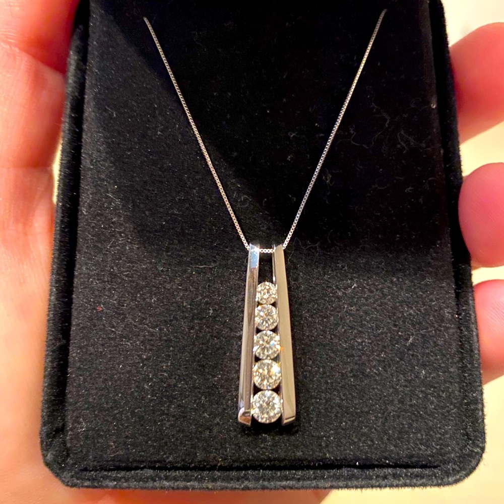 Macy’s Five-Stone Diamond Pendant - brand new